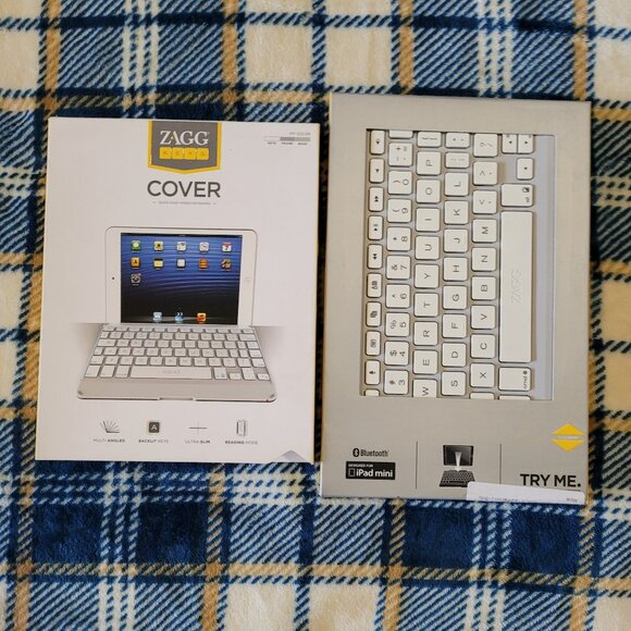 ZAGG Cover Case with Backlit Bluetooth Keyboard for Apple iPad mini1& iPad mini2 - Picture 1 of 2